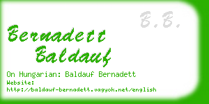 bernadett baldauf business card